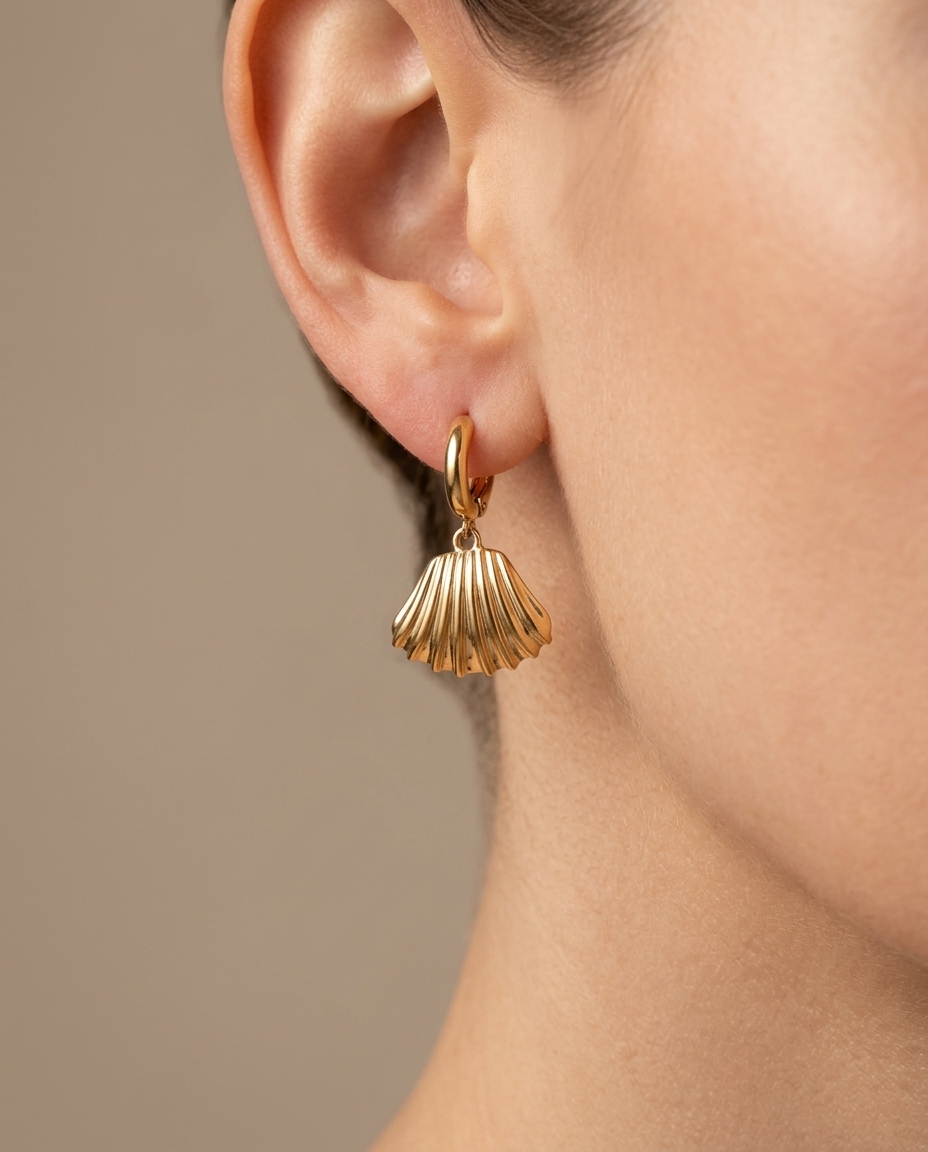 14KT Yellow Gold Earring view 2