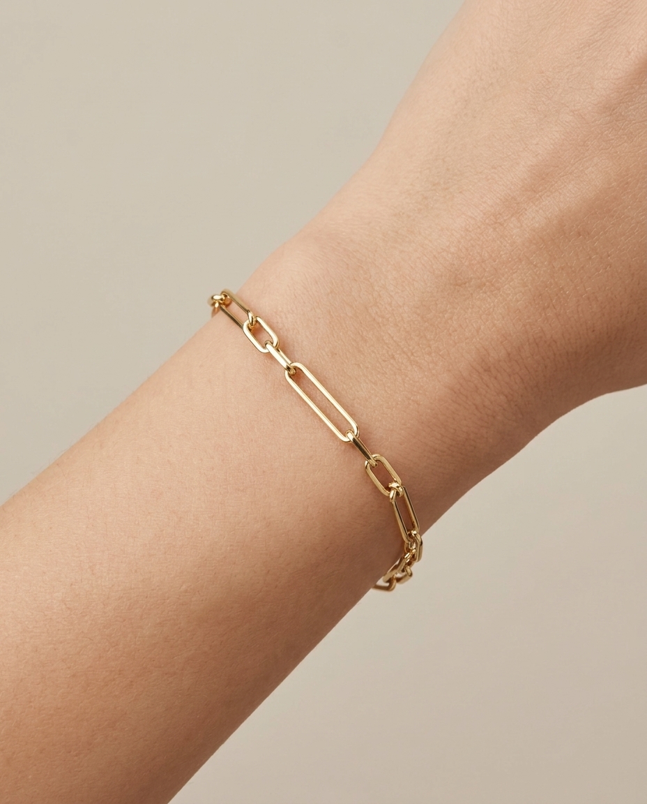 14KT Yellow Gold Bracelet on model
