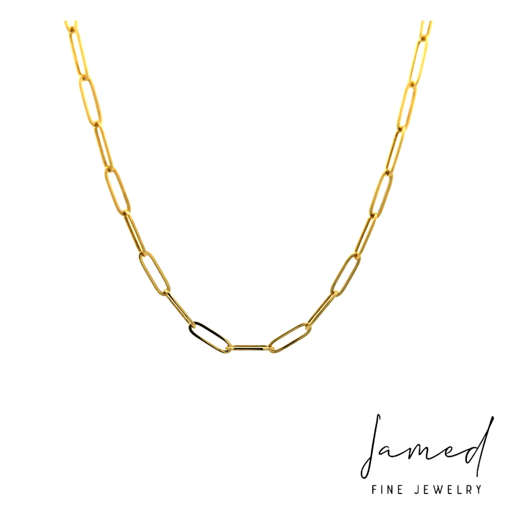 Hollow Forzaata Chain in Yellow Gold