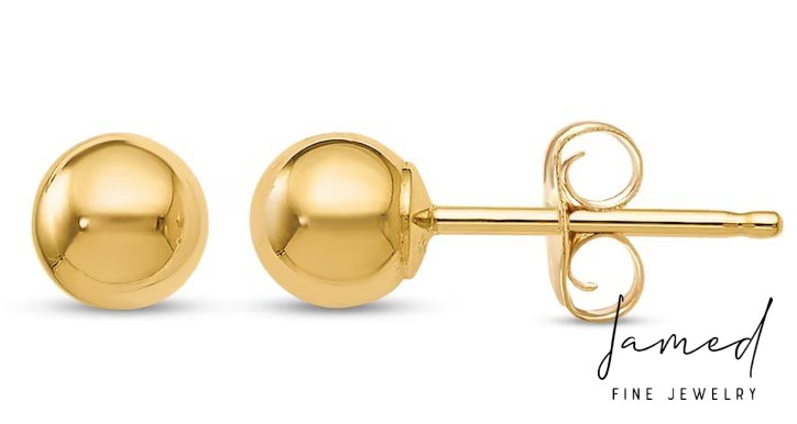 Ball Earring in Yellow Gold