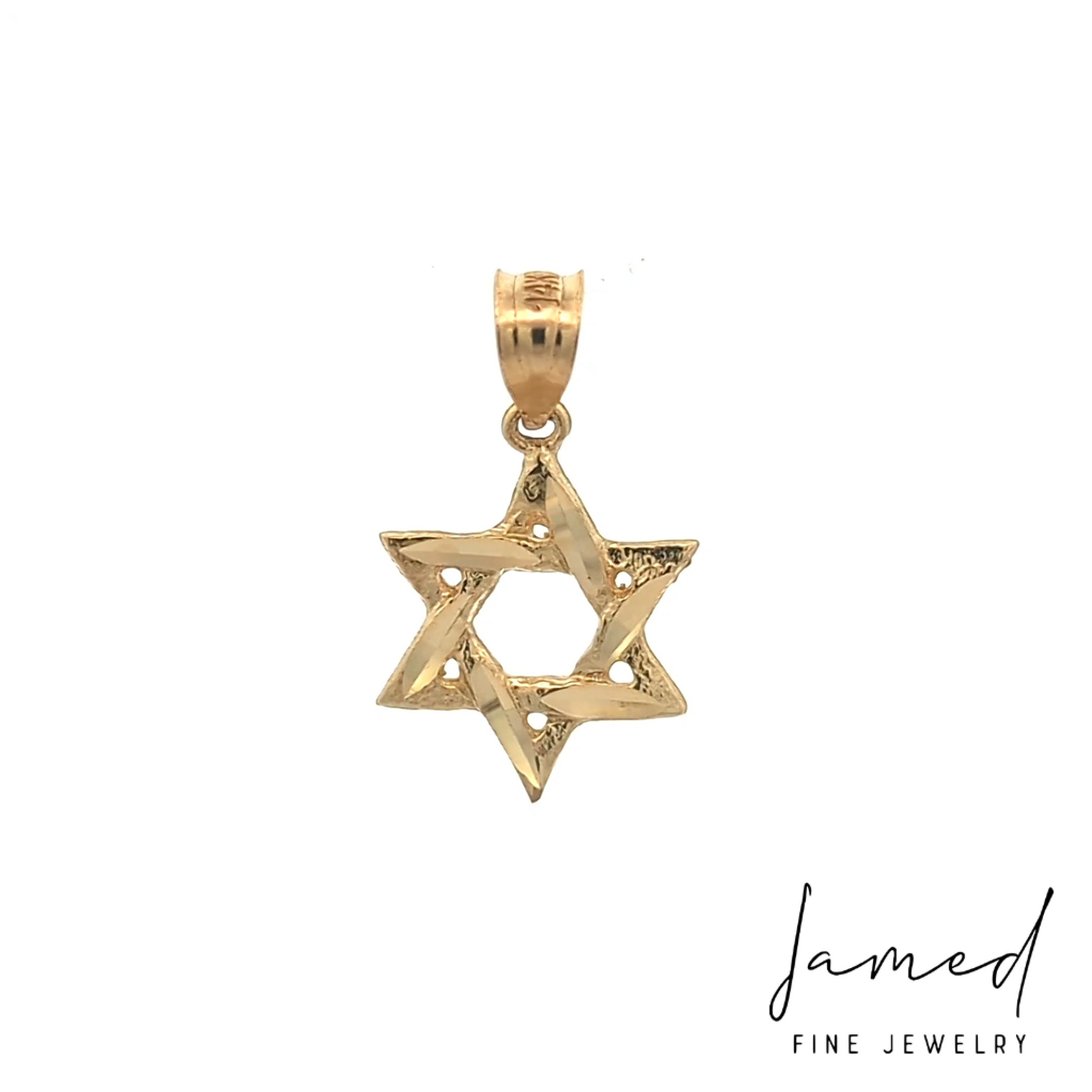 Star of David Pendant in Yellow Gold