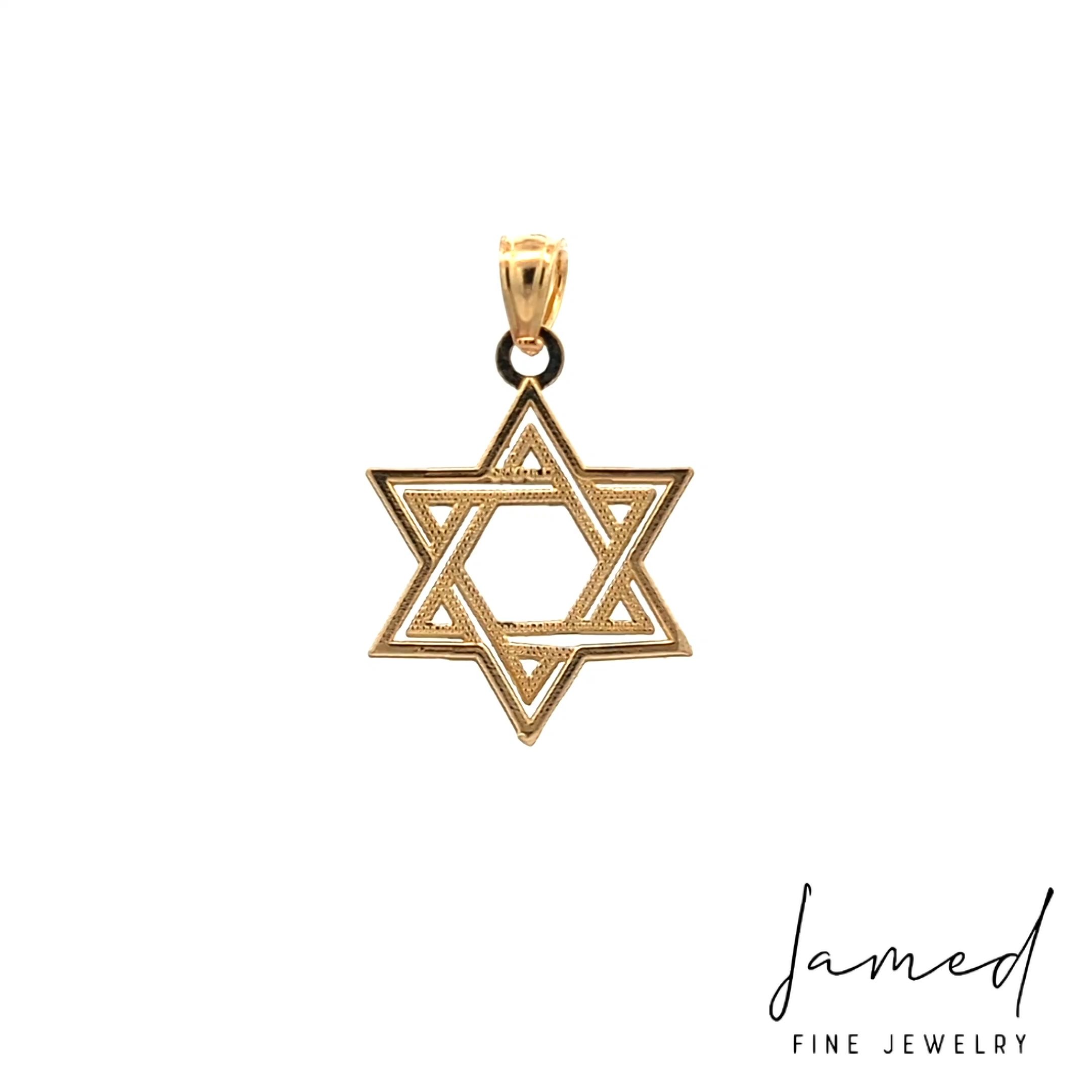 Star of David Pendant in Yellow Gold