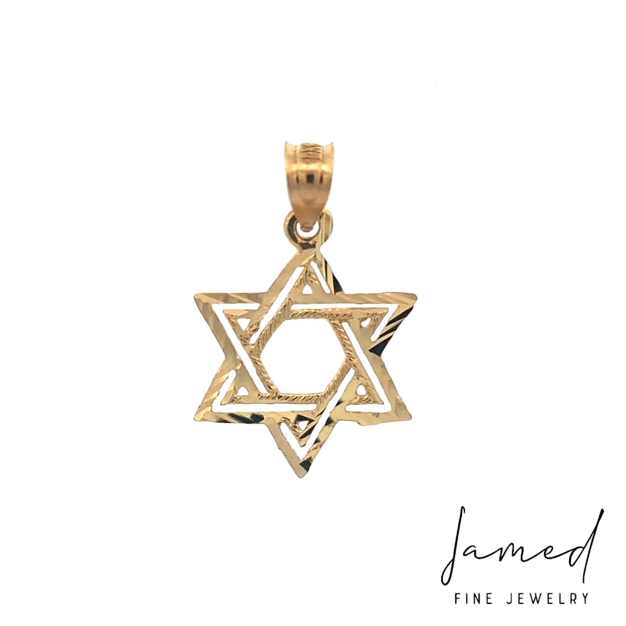 Star of David Pendant in Yellow Gold