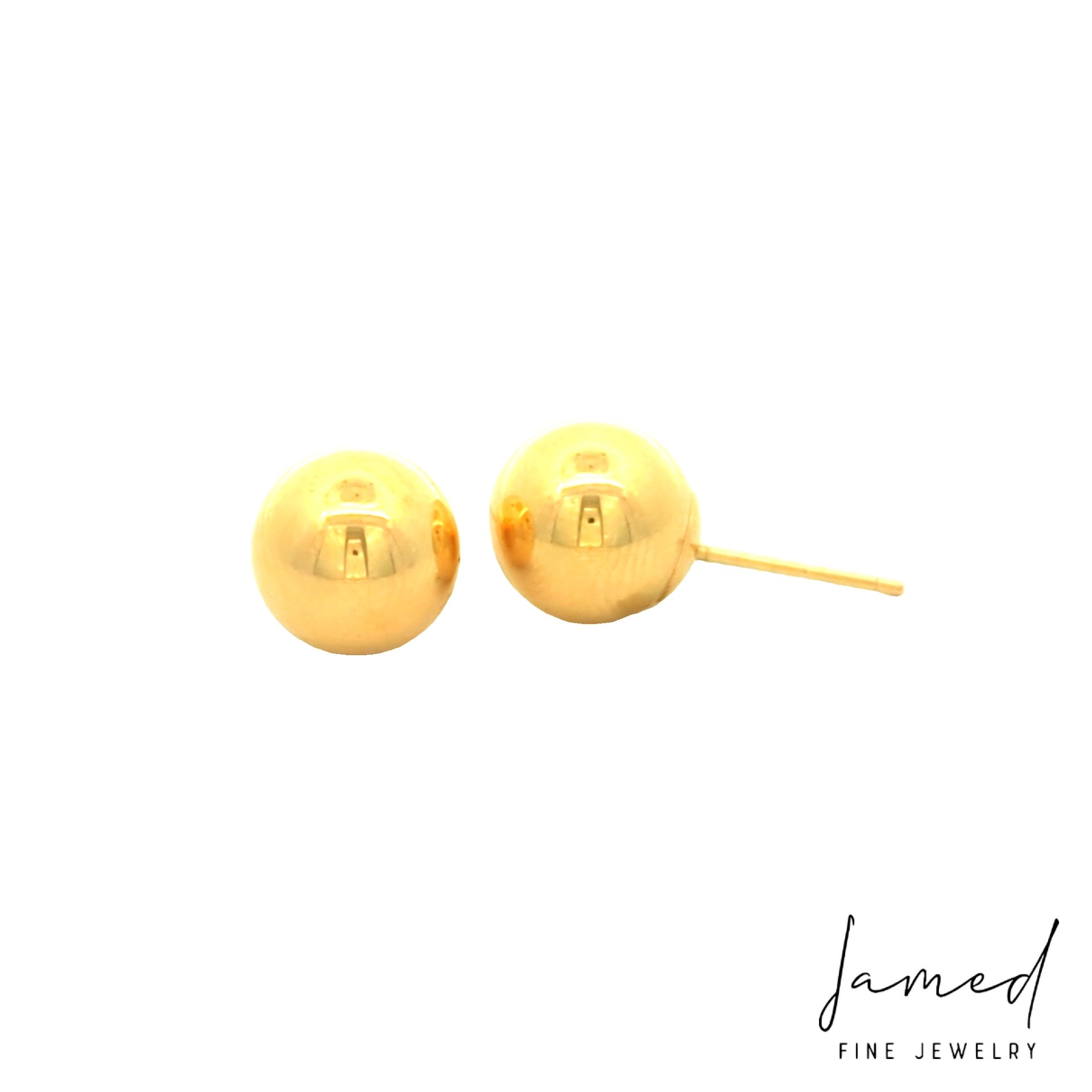 Ball Earring in Yellow Gold