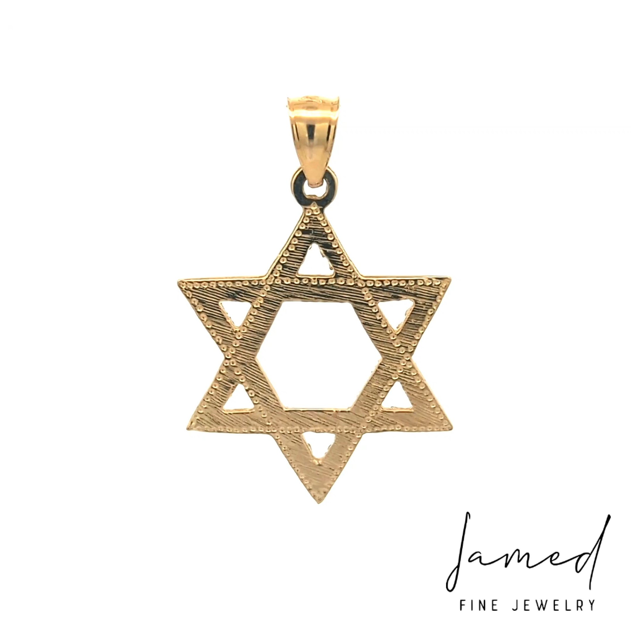 Star of David Pendant in Yellow Gold